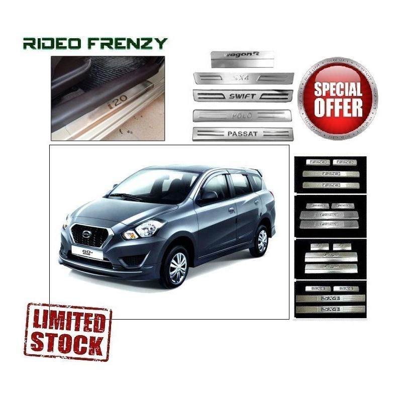 Buy Datsun Go Plus Door Stainless Steel Sill Plates online at low prices | Rideofrenzy