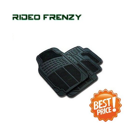 Buy Ruf & Tuf Modesto Black Rubber Floor Mats-4 pieces at low prices-RideoFrenzy