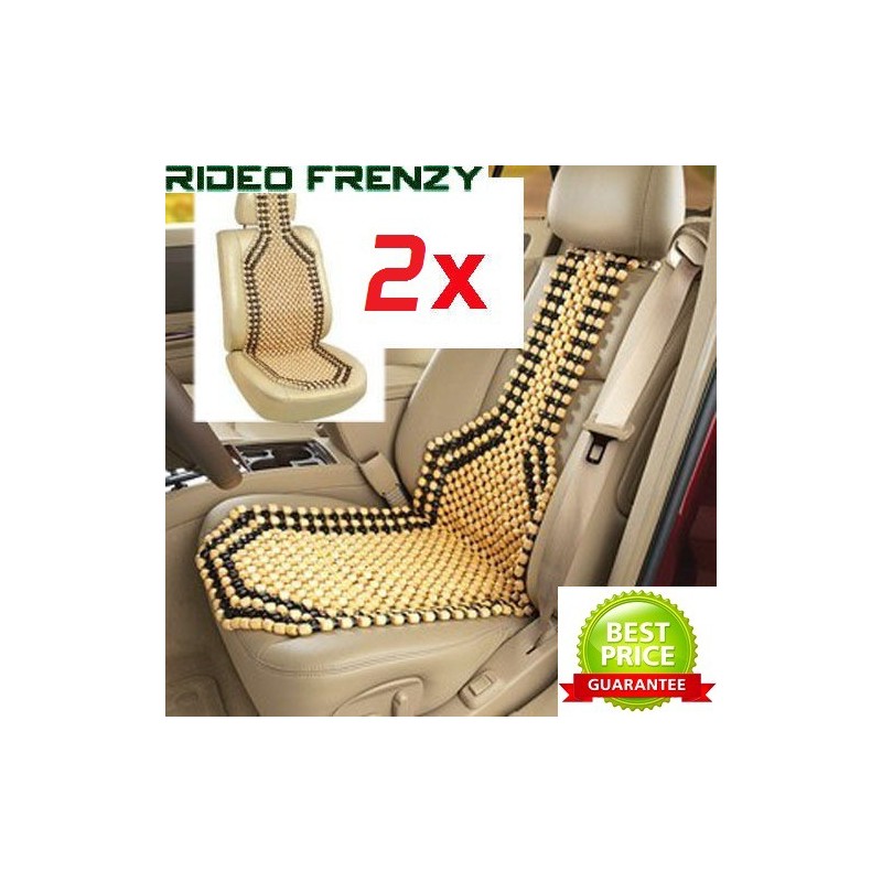 Buy Luxurious Wooden Beige & Black Seat Beads-Set of 2 online at low prices-Rideofrenzy
