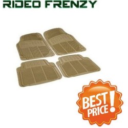 Buy Buy Ruf & Tuf Modesto Beige Rubber Floor Mats-4 pieces at low prices-RideoFrenzy