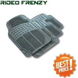 Buy Ruf & Tuf Modesto Gray Rubber Floor Mats-4 pieces at low prices-RideoFrenzy