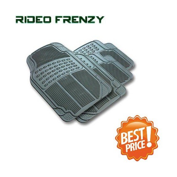 Buy Ruf & Tuf Modesto Gray Rubber Floor Mats-4 pieces at low prices-RideoFrenzy