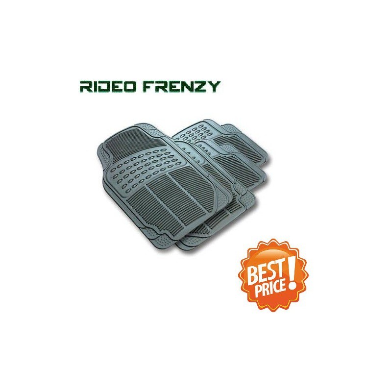 Buy Ruf & Tuf Modesto Gray Rubber Floor Mats-4 pieces at low prices-RideoFrenzy