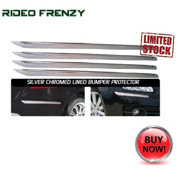 Buy Slim Line Silver Chrome Bumper Protectors at low prices-RideoFrenzy
