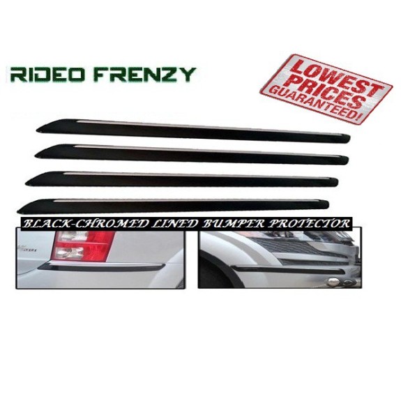 Buy Slim Line Black Chrome Bumper Protectors at low prices-RideoFrenzy