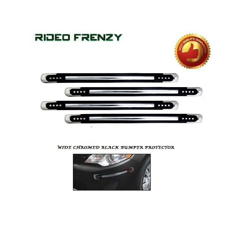 Buy Chrome Wrapped Black Bumper Protectors at low prices-RideoFrenzy