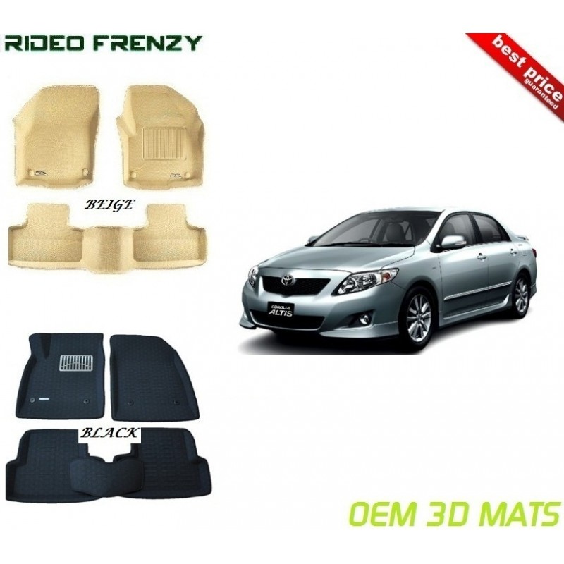 Buy Ultra Light Toyota Corolla Altis Bucket 4D Crocodile Floor Mats online at low prices-Rideofrenzy