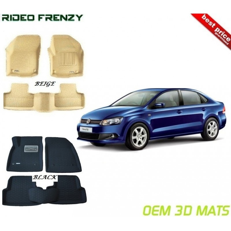 Buy Ultra Light Volkswagen Vento Bucket 3D Floor Mats online at low prices | Rideofrenzy