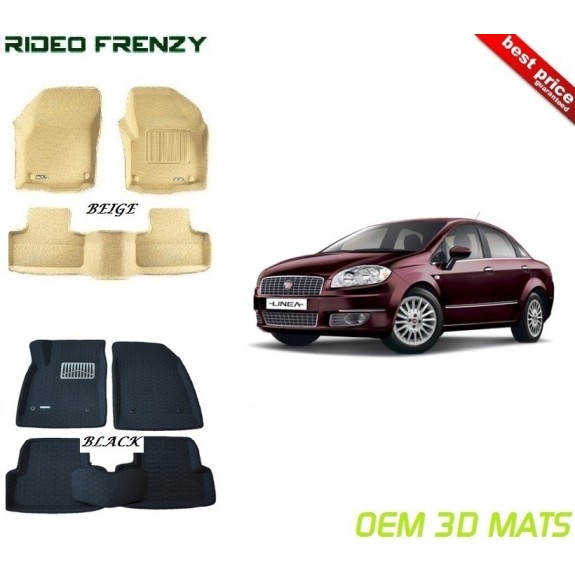 Buy Ultra Light Bucket Fiat Linea 4D Crocodile Floor Mats online at low prices | Rideofrenzy