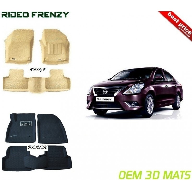 Buy Ultra Light Bucket Nissan Sunny 3D Crocodile Floor Mats online | Rideofrenzy