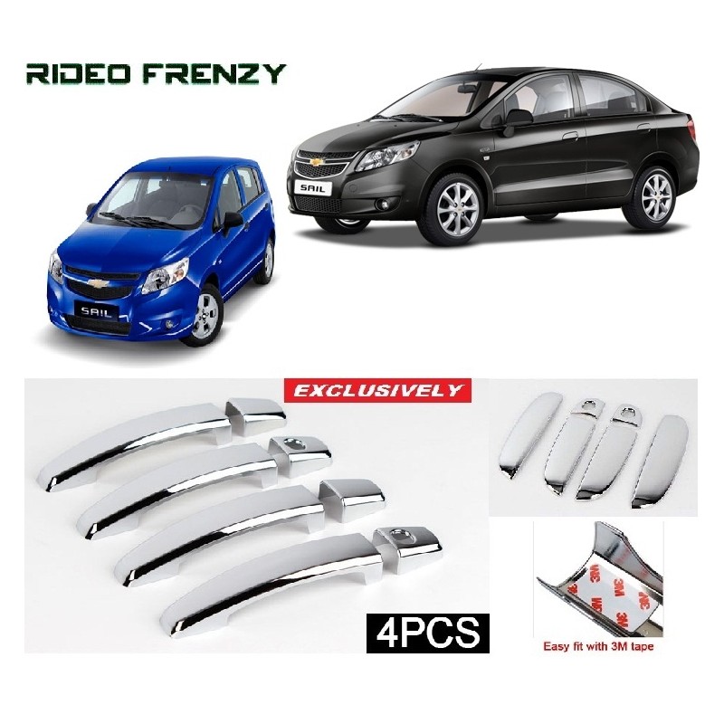Buy Chevrolet Sail Uva/Sail Chrome Handle Covers online | Rideofrenzy