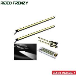 Buy White Color Waterproof LED Daytime Running Light (DRL) Strip for All Cars at low prices-RideoFrenzy