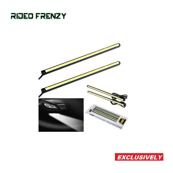 Buy White Color Waterproof LED Daytime Running Light (DRL) Strip for All Cars at low prices-RideoFrenzy