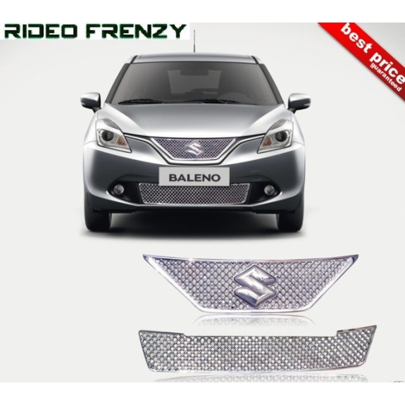 Buy Maruti Baleno Full Chrome Grill | Triple Layered Chrome Plating | Upper+Lower