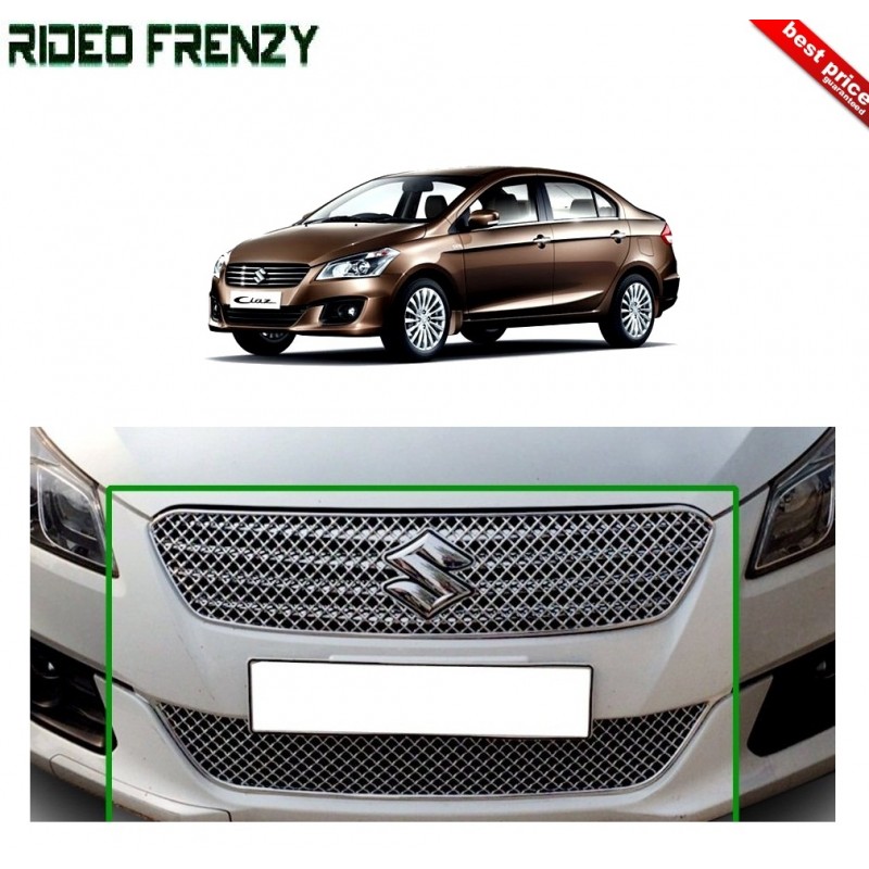 Buy Maruti Ciaz Full Chrome Grill Upper+Lower at low prices-RideoFrenzy