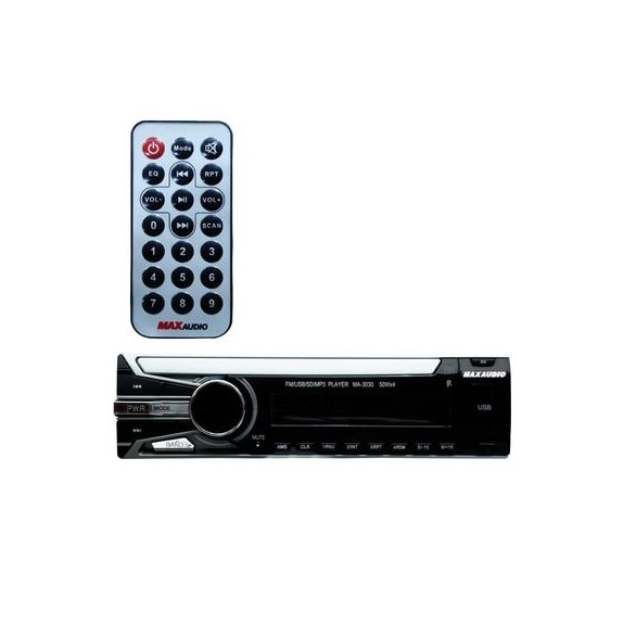Max Audio MA-3030 Car MP3/FM/USB/SD/MMC Player (Black)