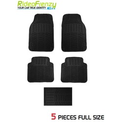 Buy Big Size Ruf & Tuf Black Rubber Car Floor Mats | 5 pieces