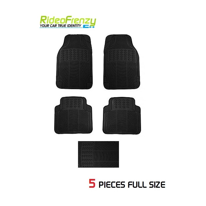 Buy Big Size Ruf & Tuf Black Rubber Car Floor Mats | 5 pieces