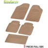 Big Size Ruf & Tuf Beige Rubber Floor Mats | 5 pieces