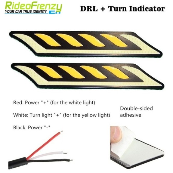 Buy Waterproof Dual Color Daytime Running Light-Curvy at low prices-RideoFrenzy