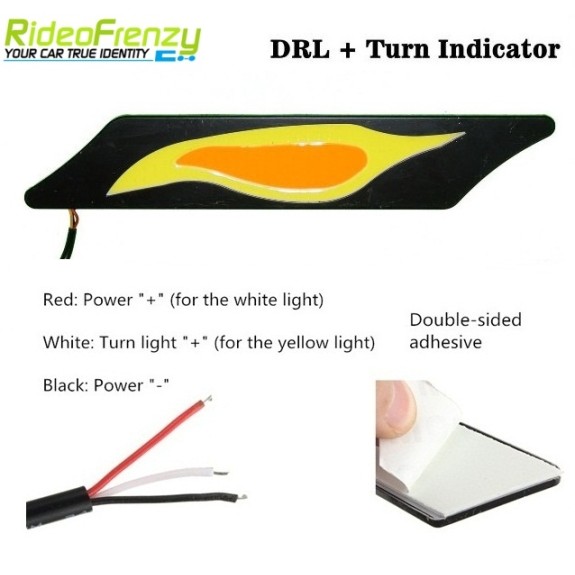 Buy Waterproof CAT EYE Dual Color Daytime Running Light DRL at low prices-RideoFrenzy