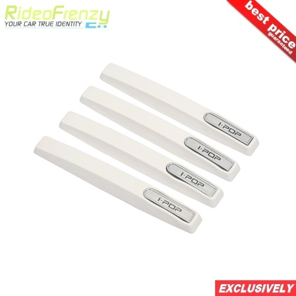 Buy Original I-POP Metal Glossy White Door Guard at low prices-RideoFrenzy