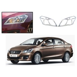 Buy Premium Maruti Ciaz Chrome HeadLight Covers at low prices-RideoFrenzy