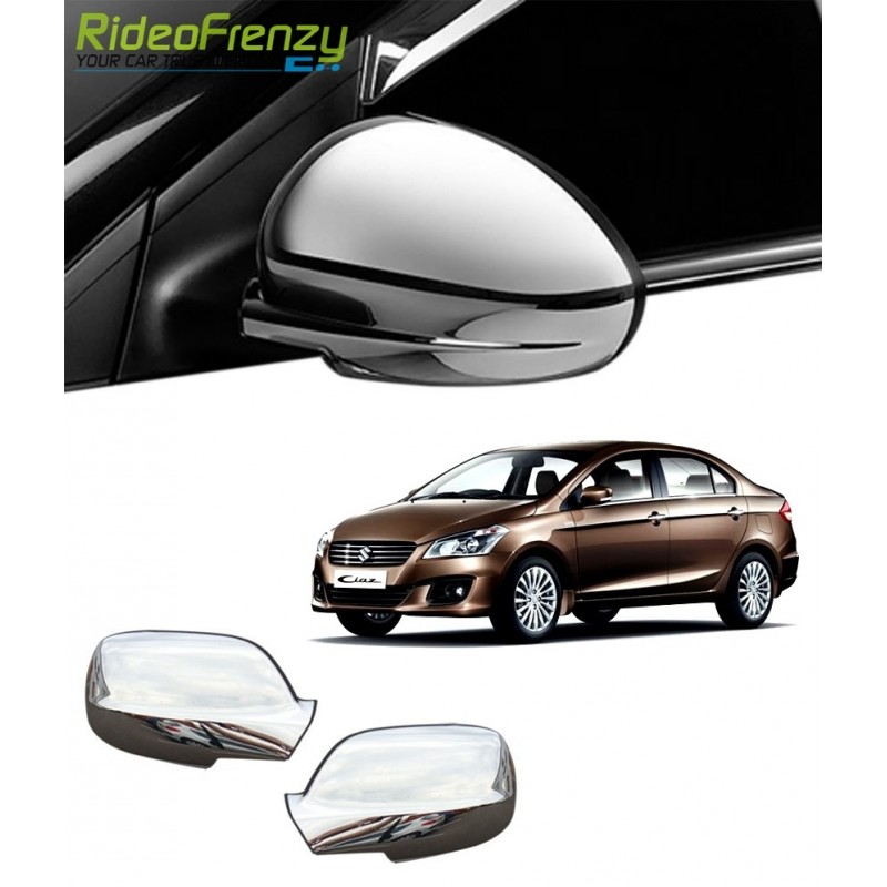 Buy Triple Layered Maruti Ciaz Chrome Mirror Covers at low prices-RideoFrenzy
