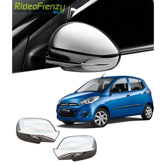 Buy Triple Layered Hyundai i10 Chrome Mirror Covers at low prices-RideoFrenzy