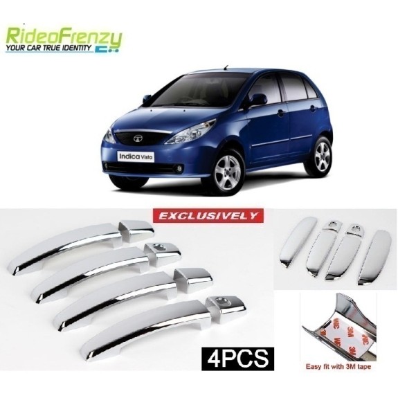 Buy Tata Indica Vista Door Chrome Handle Covers online at low prices-RideoFrenzy