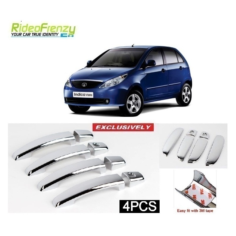 Buy Tata Indica Vista Door Chrome Handle Covers online at low prices-RideoFrenzy