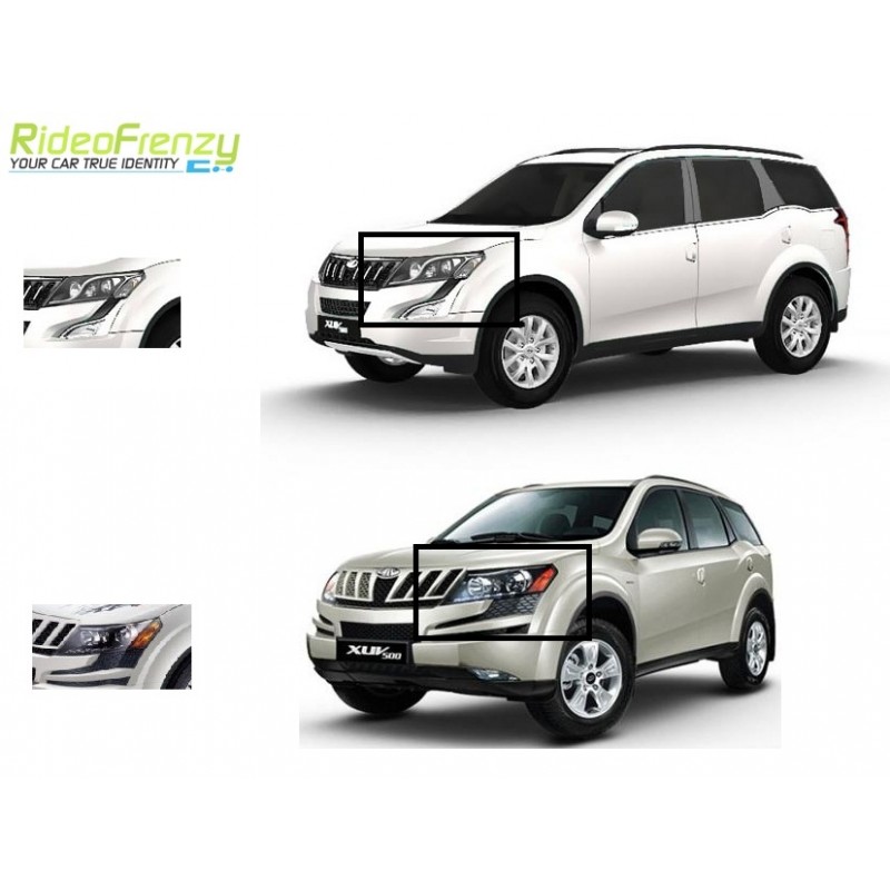 Buy Mahindra XUV500 Chrome HeadLight Covers online at low prices-Rideofrenzy