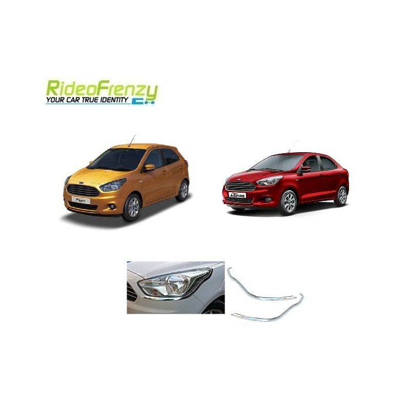 Buy Ford Figo Aspire/New Figo Chrome HeadLight Cover at low prices-RideoFrenzy