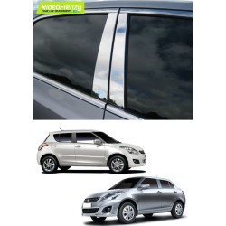 Buy Maruti Swift/Dzire Steel Chrome Pliiar Set at low prices-RideoFrenzy