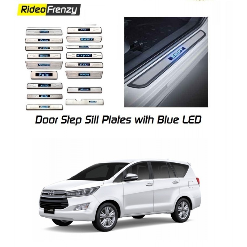 Buy Innova Crysta Stainless Steel Sill Plate with Blue LED online-Rideofrenzy