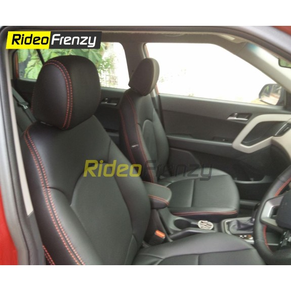Buy Hyundai Creta Leather Seat Covers Online India-Red| Free Shipping & Easy Returns