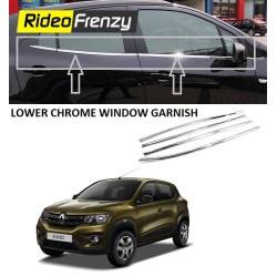 Buy Stainless Steel Renault Kwid Lower Window Garnish online |Rideofrenzy