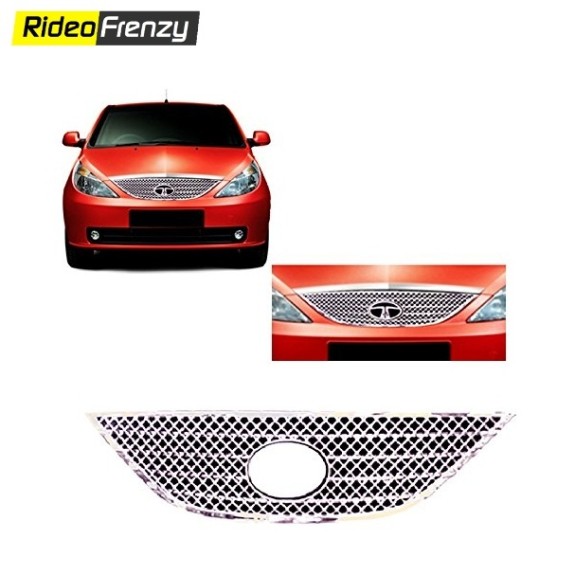 Buy Front Tata Indica Vista Chrome Grill Covers online at low prices-RideoFrenzy