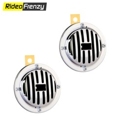 Premium Car/Bike Compact Chrome Horn (Set of 2)