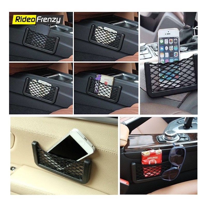 Universal Car Net Holder Phone Holder String Bag 