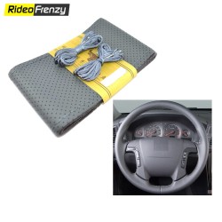 Premium Grey Leatherette Steering Cover