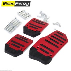 Metallic Anti Slip Car Pedal Kit Set of 3 Blue