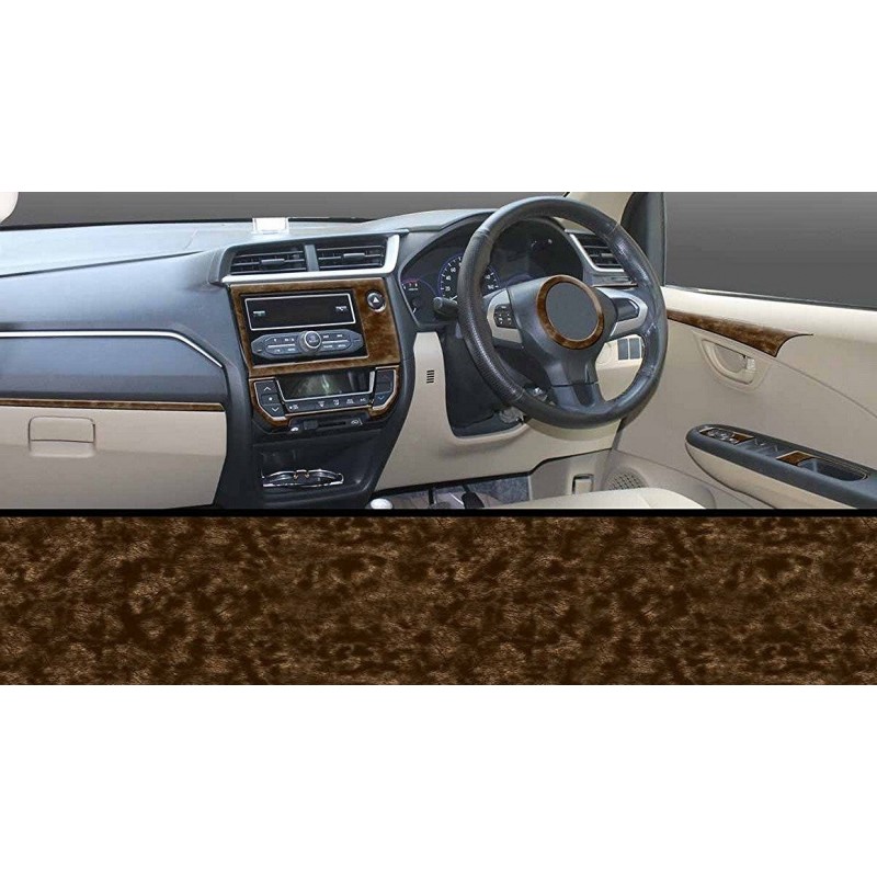 Buy New Honda Amaze & Brio Walnut Wooden Dashboard Trim Kit online at low prices-RideoFrenzy