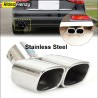 Racing Style Twin Chrome Heavy Duty Exhaust Muffler