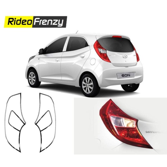 Buy Hyundai Eon Chrome Tail Light Covers-Triple layered chrome plating at low prices-RideoFrenzy