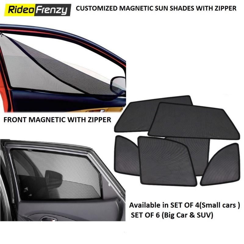 Buy Premium Quality Zipper Magnetic Sun Shades Car Curtain Online India