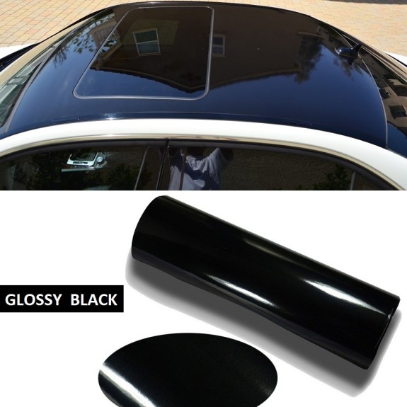 Buy Gloss black vinyl roof wrap Sheet Online India | Bubble Free