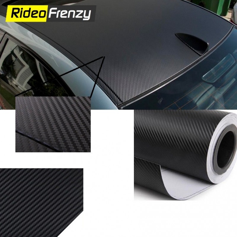 Buy Premium Quality 3D Carbon Fiber Black Roof Wrap Sheet at low prices