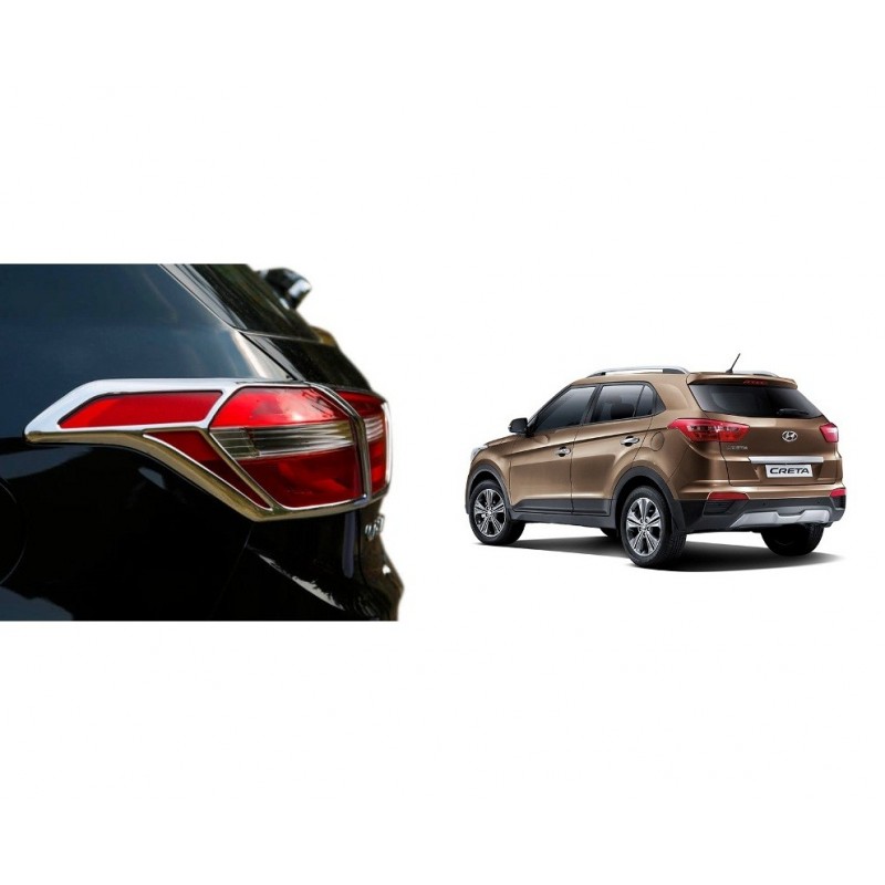 Buy Hyundai Creta Chrome Tail Light Covers online at low prices-RideoFrenzy