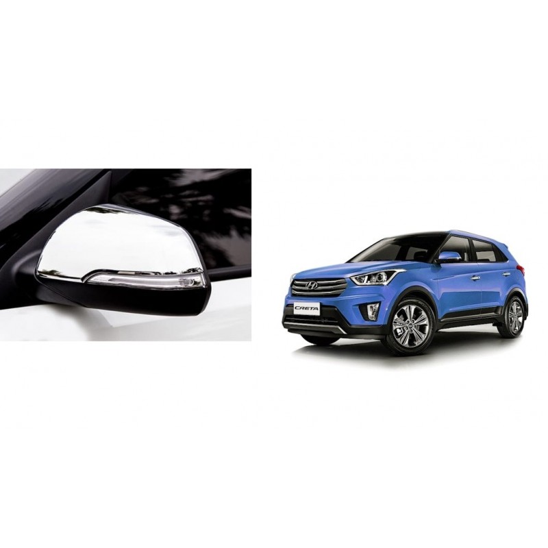 Buy Hyundai Creta Chrome Side Mirror covers at low prices-RideoFrenzy